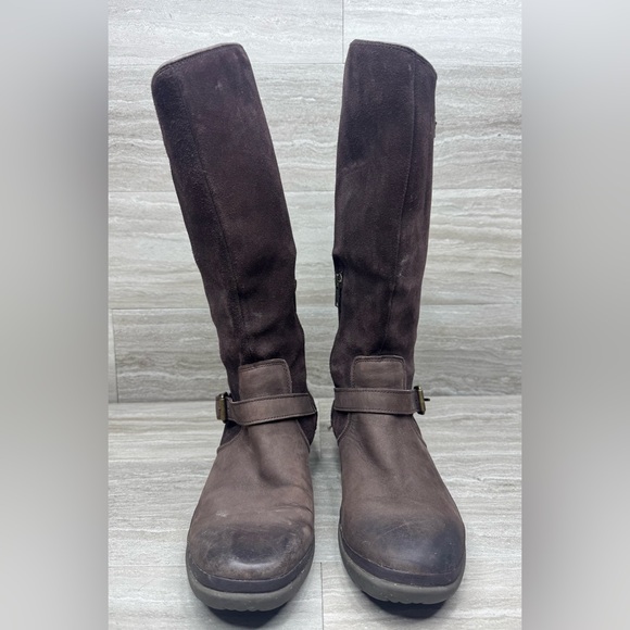 UGG Thomsen Suede Knee-High Boots Shearling Lined Boots Womens Size 9 - Picture 3 of 11